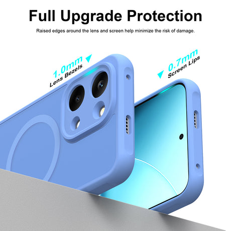 Védőtok Techsuit HaloFrost II mágneses gyűrűvel, kompatibilis: Xiaomi Redmi 17 4G / Redmi 17 5G, kék