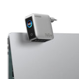 Incarcator Ugreen (65637B), 4x Type-C USB, 160W GaN, Priza Pliabila, Argintiu