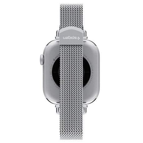 Curea smartwatch Spigen WBM4 compatibil cu Apple Watch 12 / 11 / 10 / 9 / 8 / 7 / SE, Argintiu