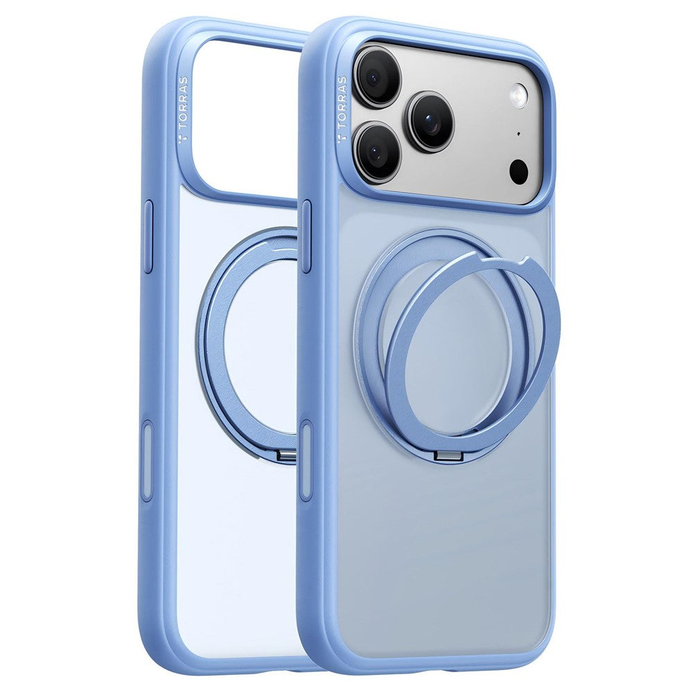 Husa de protectie Torras Ostand O1 Guardian compatibil cu iPhone 17 Pro / iPhone 18 Pro, Albastru