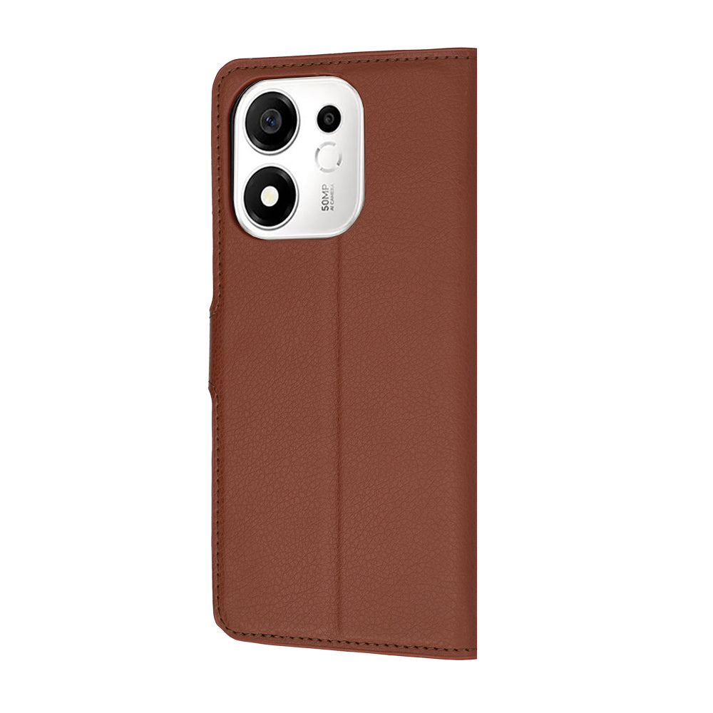 Husa de protectie Techsuit Leather Folio compatibil cu Honor 600 Smart, Maro
