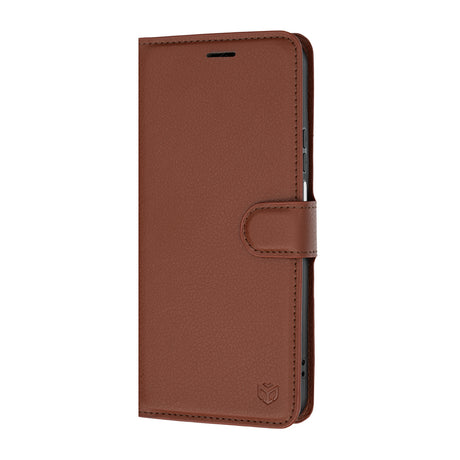 Husa de protectie Techsuit Leather Folio compatibil cu Honor 600 Smart, Maro