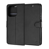 Husa de protectie Techsuit Leather Folio compatibil cu Honor 600 Smart, Negru