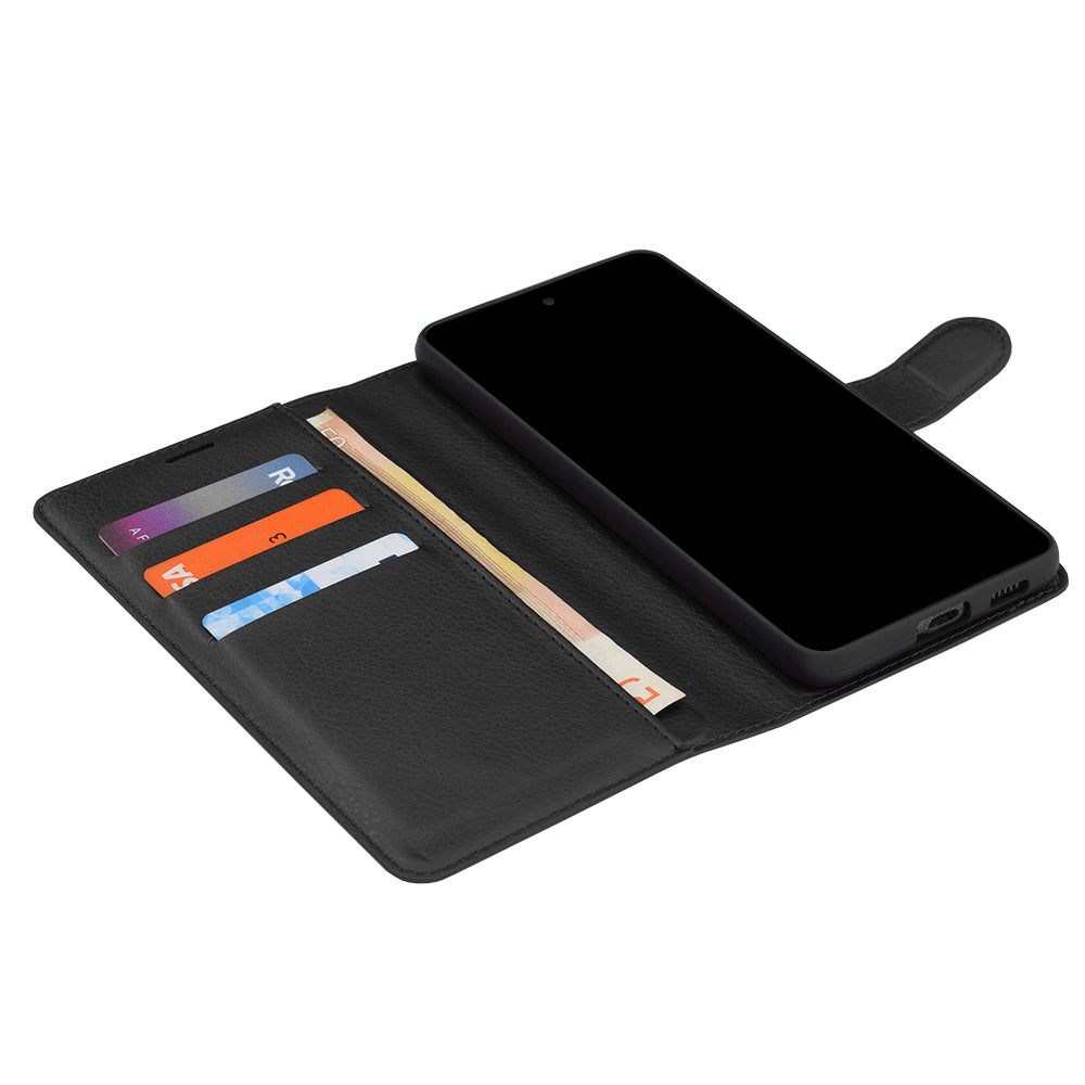 Husa de protectie Techsuit Leather Folio compatibil cu Honor 600 Smart, Negru