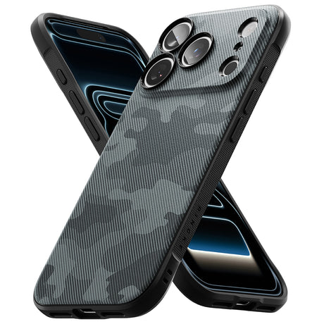Husa de protectie Ringke Onyx compatibil cu iPhone 17 Pro Max / iPhone 18 Pro Max, Negru Camuflaj
