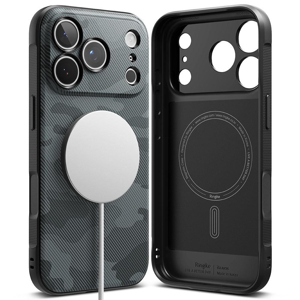 Husa de protectie Ringke Onyx compatibil cu iPhone 17 Pro / iPhone 18 Pro, Negru Camuflaj