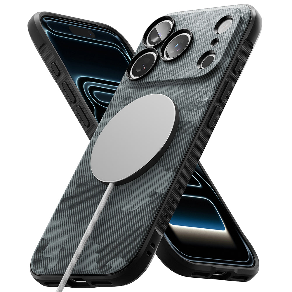 Husa de protectie Ringke Onyx compatibil cu iPhone 17 Pro Max / iPhone 18 Pro Max, Negru Camuflaj
