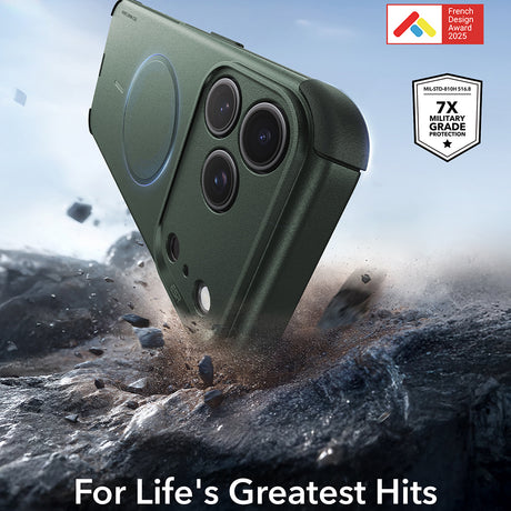 Husa de protectie ESR Cyber Halolock compatibil cu iPhone 17 Pro / iPhone 18 Pro, Verde
