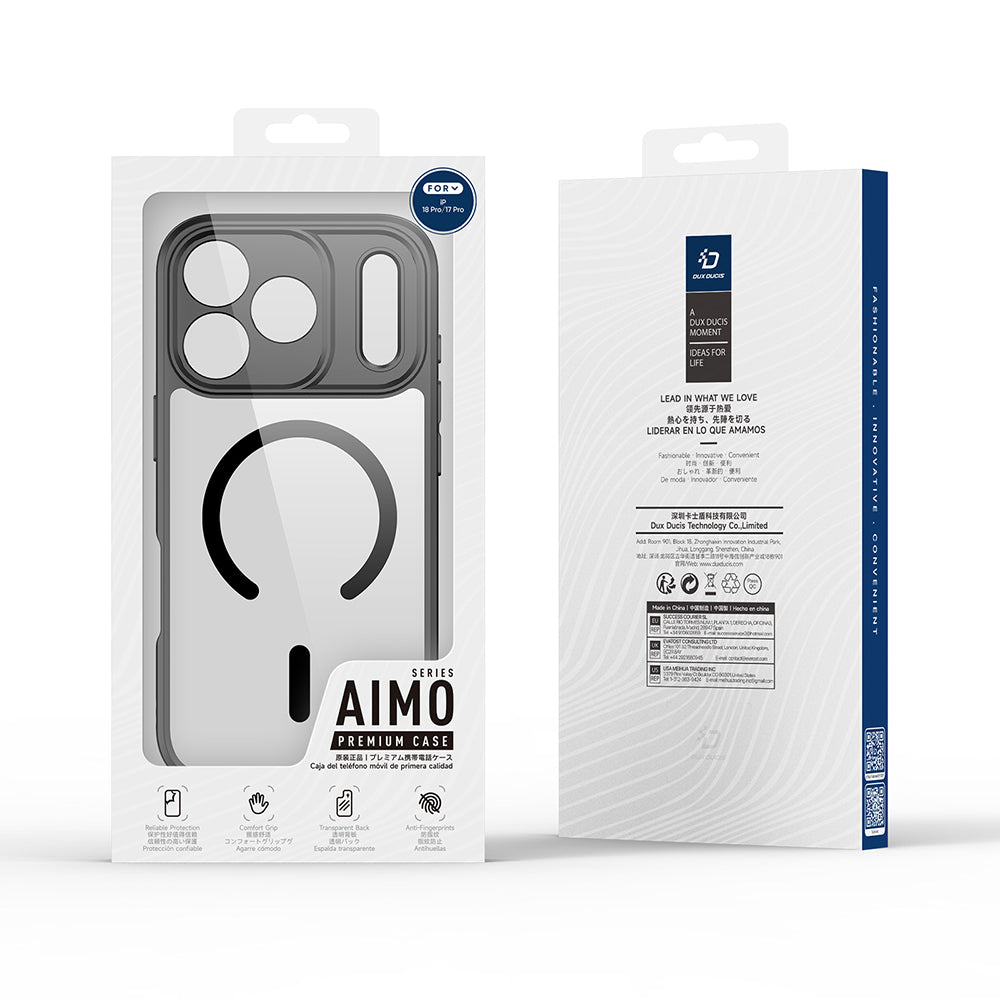 Husa de protectie Dux Ducis Aimo MagSafe compatibil cu iPhone 17 Pro Max / iPhone 18 Pro Max, Negru