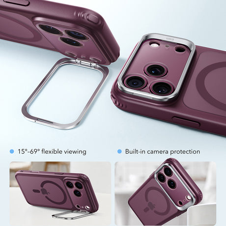 Husa de protectie ESR Classic Hybrid compatibil cu iPhone 17 Pro / iPhone 18 Pro, Bordo