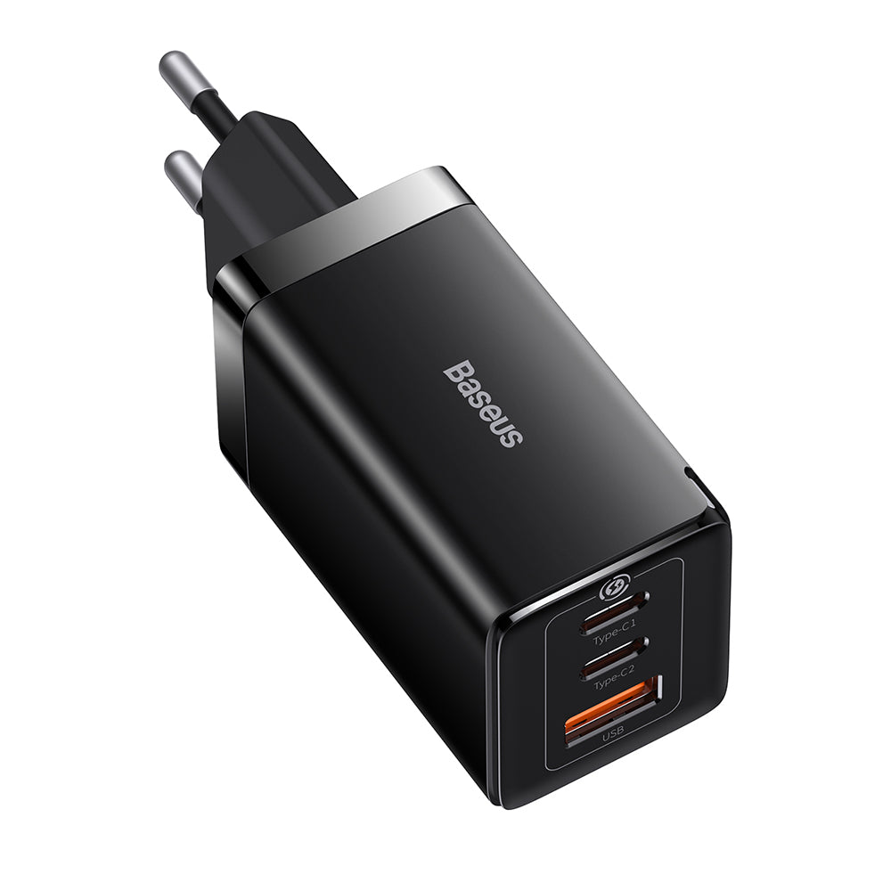 Incarcator Baseus (CCGP120201), 2xType-C + USB, 65W, Negru