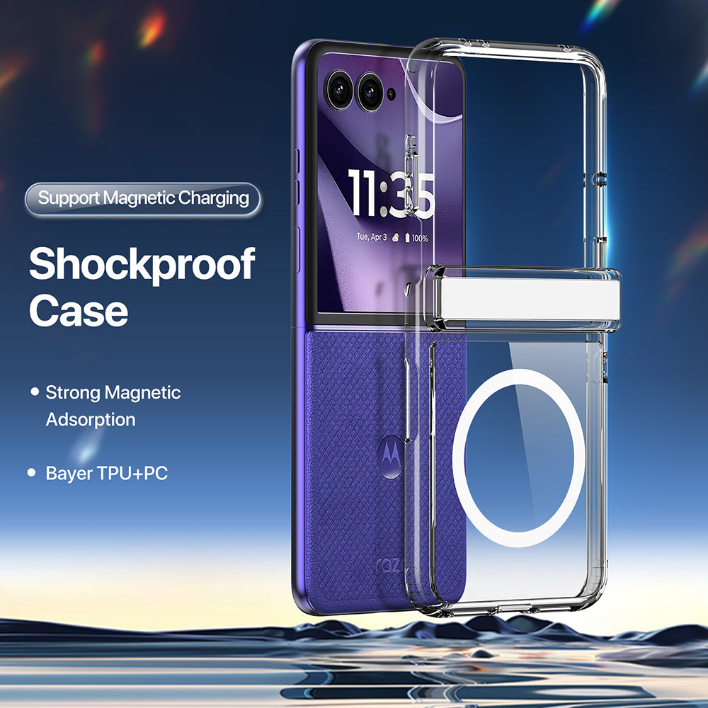 Husa de protectie Dux Ducis Clin Magnetic Series compatibil cu Motorola Razr 70 / Razr 60 / Razr 50, Transparent