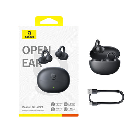 Casti Baseus BC1 (A0102400), Open-Ear IP55, Negru