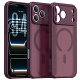 Husa de protectie Techsuit HaloFrost II MagSafe compatibil cu iPhone 18 Pro / iPhone 17 Pro, Visiniu