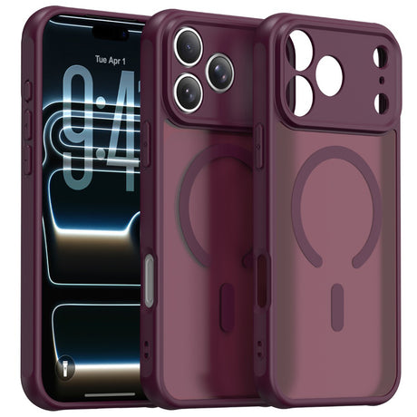 Husa de protectie Techsuit HaloFrost II MagSafe compatibil cu iPhone 18 Pro / iPhone 17 Pro, Visiniu