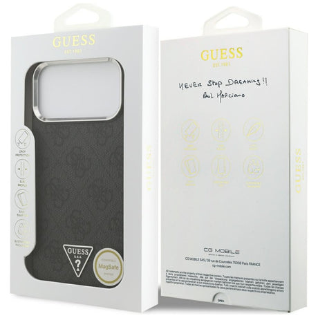 Husa de protectie Guess Hardcase 4G compatibil cu iPhone 18 Pro Max / iPhone 17 Pro Max, Negru