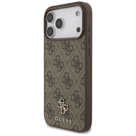 Husa de protectie Guess Hardcase 4G compatibil cu iPhone 18 Pro Max / iPhone 17 Pro Max, Maro