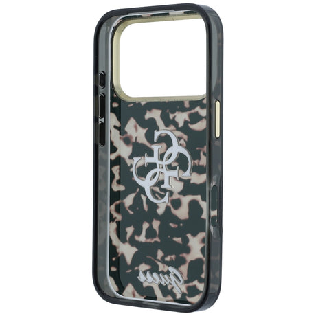 Husa de protectie Guess IML 4G Metal Script compatibil cu iPhone 18 Pro / iPhone 17 Pro, Maro