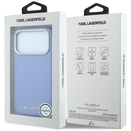 Husa de protectie Karl Lagerfeld compatibil cu iPhone 18 Pro / iPhone 17 Pro, Albastru
