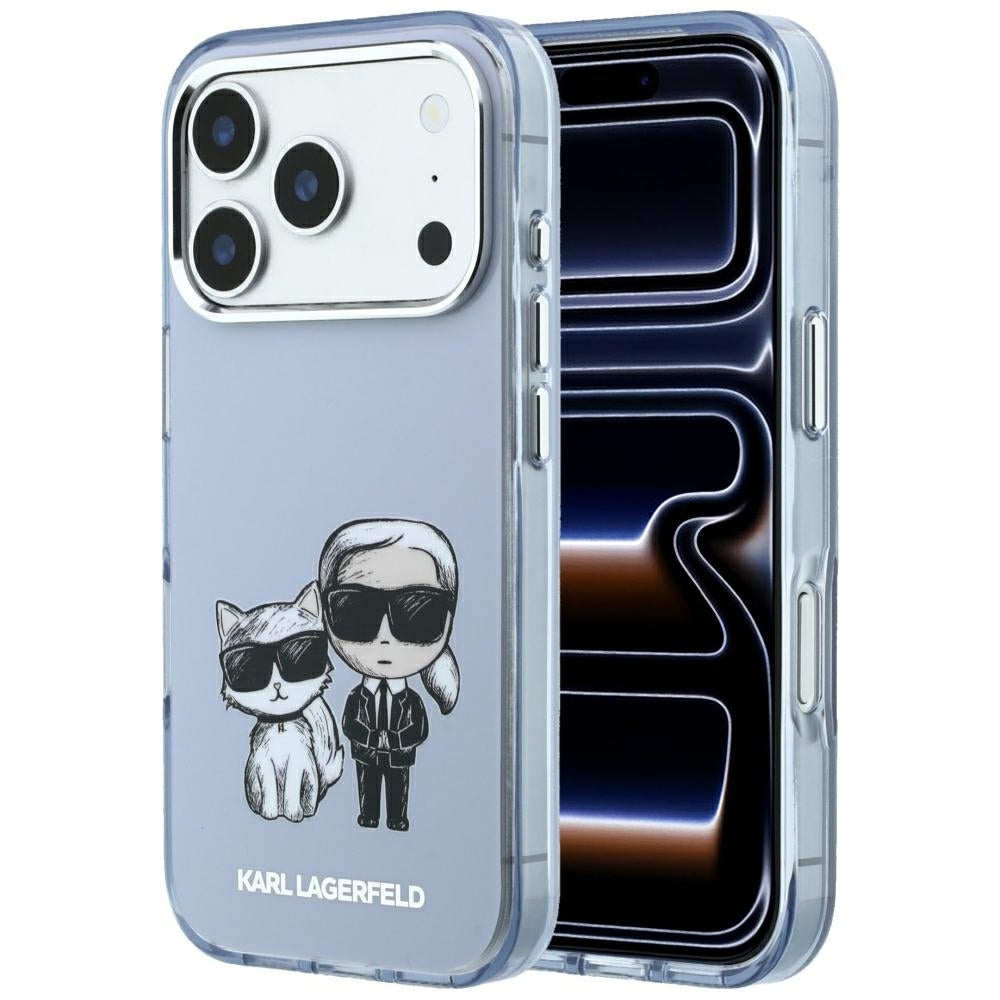 Husa de protectie Karl Lagerfeld compatibil cu iPhone 18 Pro / iPhone 17 Pro, Albastru