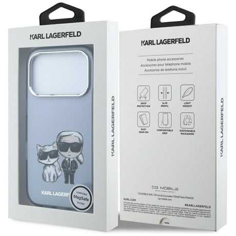 Husa de protectie Karl Lagerfeld compatibil cu iPhone 18 Pro Max / iPhone 17 Pro Max, Albastru