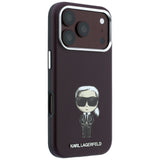 Husa de protectie Karl Lagerfeld compatibil cu iPhone 18 Pro / iPhone 17 Pro, Roșu Burgundy