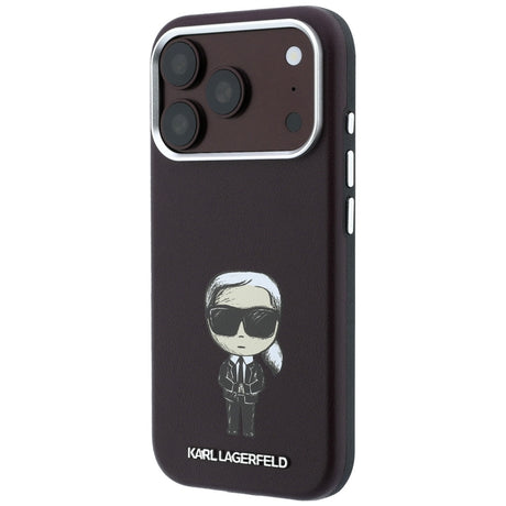 Husa de protectie Karl Lagerfeld compatibil cu iPhone 18 Pro / iPhone 17 Pro, Roșu Burgundy