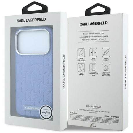 Husa de protectie Karl Lagerfeld compatibil cu iPhone 18 Pro / iPhone 17 Pro, Albastru