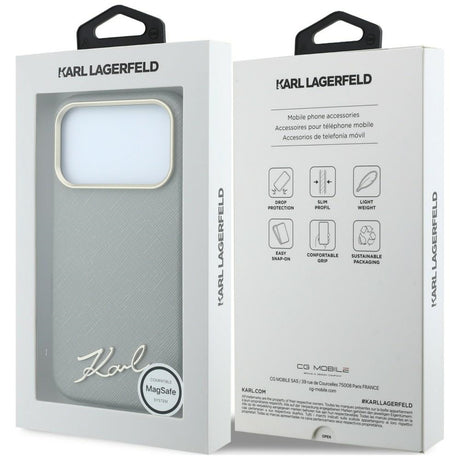 Husa de protectie Karl Lagerfeld compatibil cu iPhone 17 Pro Max / iPhone 18 Pro Max, Bej
