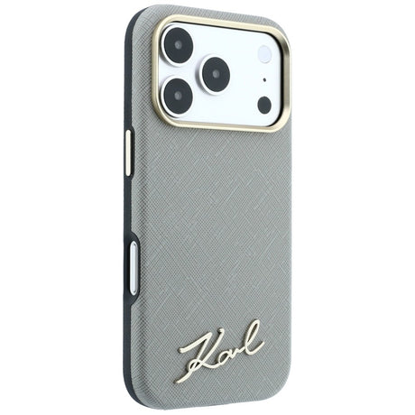 Husa de protectie Karl Lagerfeld compatibil cu iPhone 17 Pro Max / iPhone 18 Pro Max, Bej