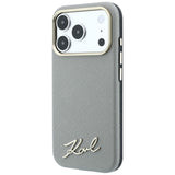 Husa de protectie Karl Lagerfeld compatibil cu iPhone 17 Pro Max / iPhone 18 Pro Max, Bej