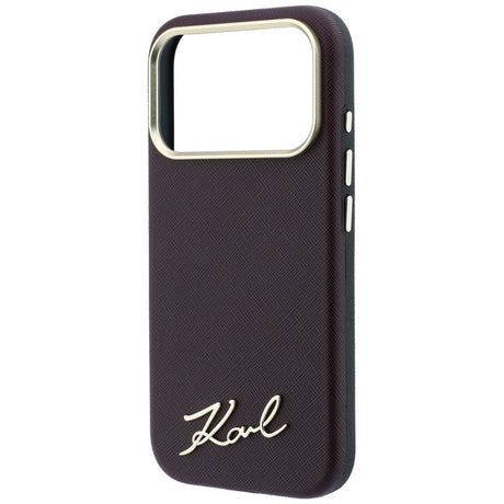 Husa de protectie Karl Lagerfeld compatibil cu iPhone 17 Pro Max / iPhone 18 Pro Max, Bordo