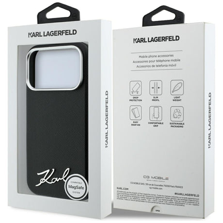 Husa de protectie Karl Lagerfeld compatibil cu iPhone 18 Pro Max / iPhone 17 Pro Max, Negru