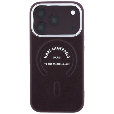 Husa de protectie Karl Lagerfeld compatibil cu iPhone 18 Pro Max / iPhone 17 Pro Max, Bordo