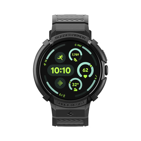 Curea smartwatch Spigen Rugged Armor Pro compatibil cu Google Pixel Watch 5 / Watch 4 41mm, Negru
