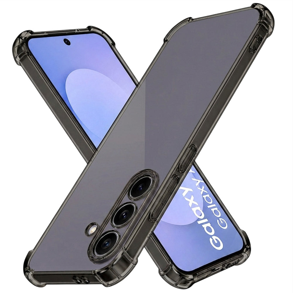 Husa de protectie Techsuit Shockproof Clear Silicone compatibil cu Samsung Galaxy S26 FE / S25 FE, Negru Fumuriu