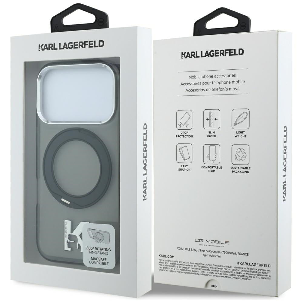 Husa de protectie Karl Lagerfeld compatibil cu iPhone 18 Pro / iPhone 17 Pro, Negru