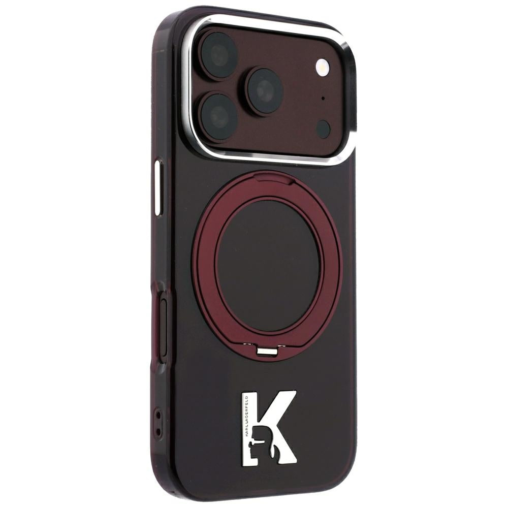 Husa de protectie Karl Lagerfeld compatibil cu iPhone 17 Pro Max / iPhone 18 Pro Max, Bordo