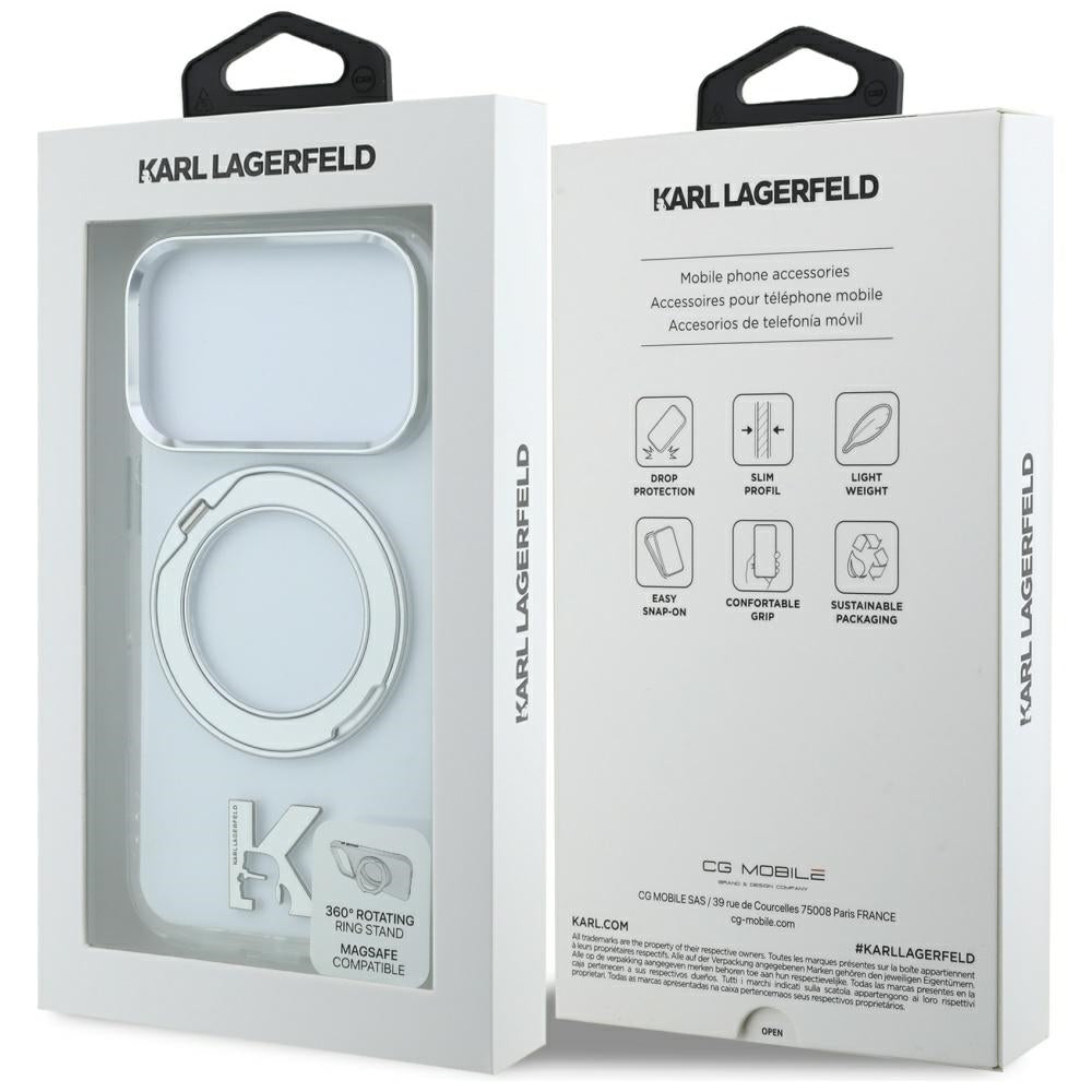Husa de protectie Karl Lagerfeld compatibil cu iPhone 17 Pro Max / iPhone 18 Pro Max, Transparent