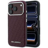 Husa de protectie Karl Lagerfeld compatibil cu iPhone 18 Pro Max / iPhone 17 Pro Max, Bordo