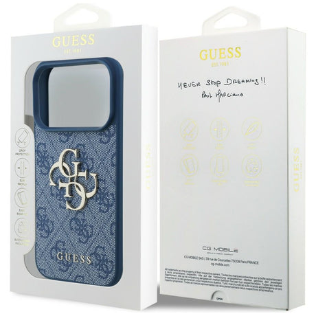Husa de protectie Guess compatibil cu iPhone 17 Pro Max / iPhone 18 Pro Max, Albastru