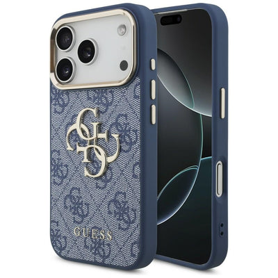 Husa de protectie Guess Hardcase 4G compatibil cu iPhone 18 Pro / iPhone 17 Pro, Albastru