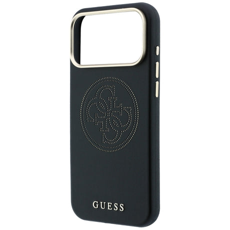 Husa de protectie Guess Leather Perforated 4G MagSafe compatibil cu iPhone 17 Pro Max / iPhone 18 Pro Max, Negru