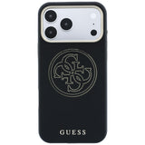 Husa de protectie Guess Leather Perforated 4G MagSafe compatibil cu iPhone 17 Pro Max / iPhone 18 Pro Max, Negru