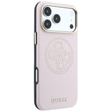 Husa de protectie Guess Leather Perforated 4G MagSafe compatibil cu iPhone 17 Pro Max / iPhone 18 Pro Max, Roz