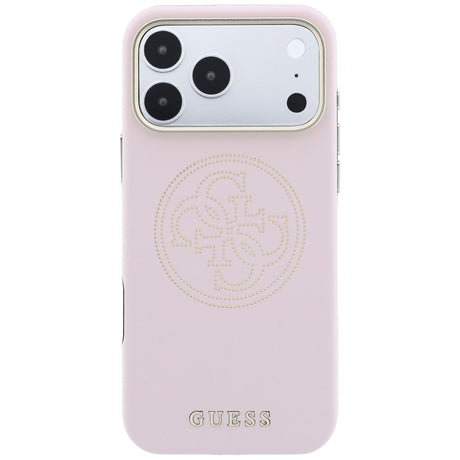 Husa de protectie Guess Leather Perforated 4G MagSafe compatibil cu iPhone 17 Pro Max / iPhone 18 Pro Max, Roz