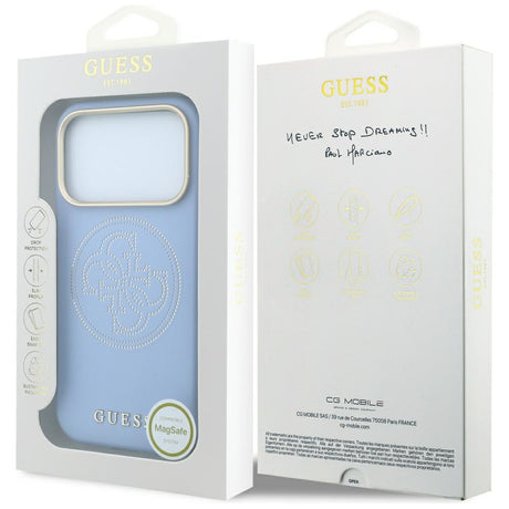 Husa de protectie Guess compatibil cu iPhone 18 Pro / iPhone 17 Pro, Albastru