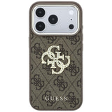 Husa de protectie Guess Hardcase 4G compatibil cu iPhone 17 Pro Max / iPhone 18 Pro Max, Maro