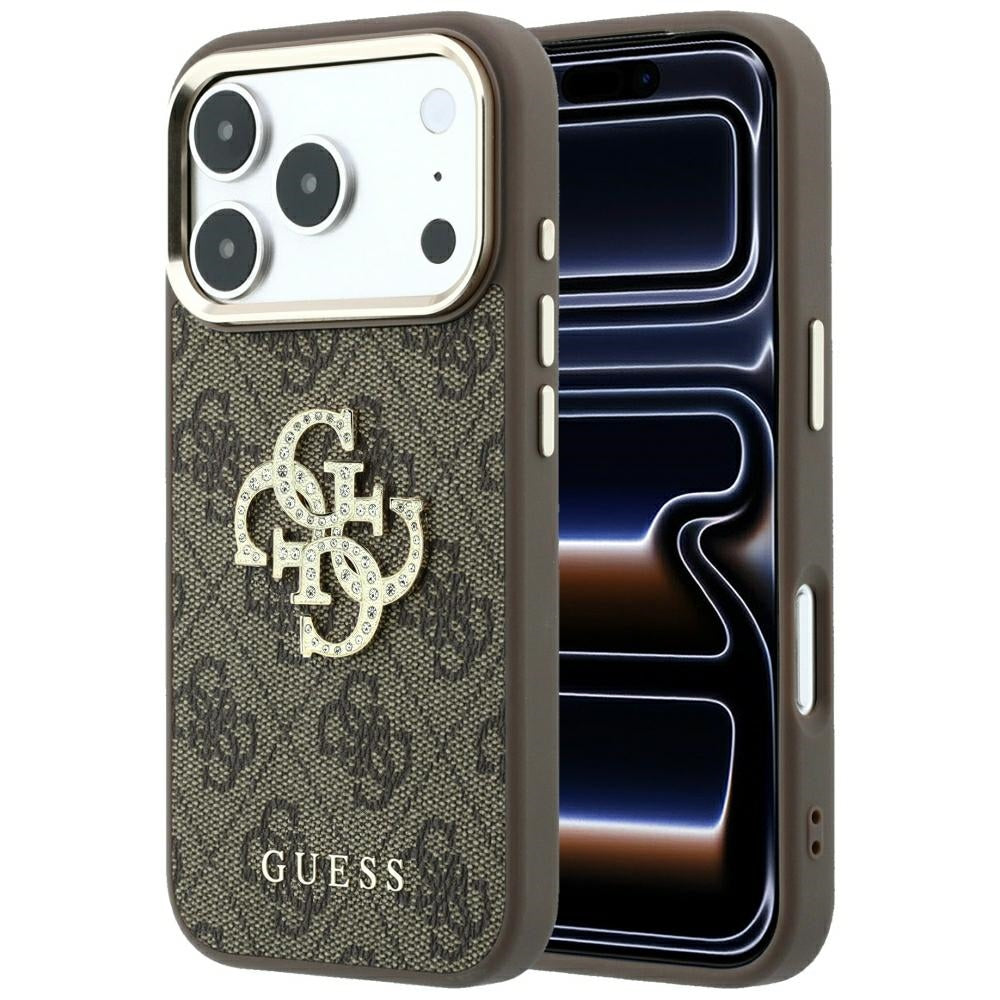 Husa de protectie Guess Hardcase 4G compatibil cu iPhone 17 Pro Max / iPhone 18 Pro Max, Maro
