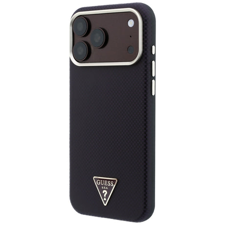 Husa de protectie Guess Kevlar Triangle Logo compatibil cu iPhone 18 Pro / iPhone 17 Pro, Bordo